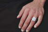 GIA Certified 5.01 Carat Cushion Cut Diamond Halo Engagement Ring in Platinum