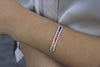 1.70 Carats Multi Color Sapphire with Diamond Fashion Bracelet in Rose Gold