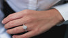 0.60 Carat Oval Cut Diamond Halo Engagement Ring in Platinum