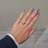 GIA Certified 10.11 Carat Radiant Cut Fancy Light Yellow Diamond Three-Stone Engagement Ring in Platinum