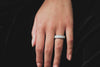 3.67 Carat Total Round Diamond Cigar Wedding Band Ring in White Gold