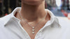 1.75 Total Carat Three Stone Heart Shape Diamond Pendant Necklace