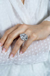 GIA Certified 22.62 Carat Cushion Cut Diamond Three-Stone Engagement Ring in Platinum
