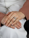 GIA Certified 3.01 Carat Cushion Cut Diamond Pave Engagement Ring in Platinum
