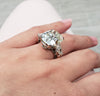 GIA Certified 13.23 Carat Cushion Cut Diamond Three-Stone Engagement Ring