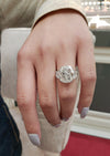 GIA Certified 10.02 Carat Cushion Cut Diamond Three-Stone Engagement Ring in Platinum