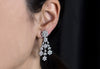 7.98 Carats Total Mixed-Shape Diamonds Chandelier Dangle Earrings in White Gold