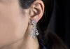 7.98 Carats Total Mixed-Shape Diamonds Chandelier Dangle Earrings in White Gold