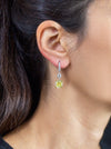 GIA Certified 8.48 Carat Total Radiant Cut Fancy Intense Yellow Diamond Dangle Earrings in Platinum