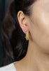 3.13 Carats Total Brilliant Round Shape Diamond Curved Hoop Earrings in Yellow Gold