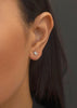 0.21 Carats Total Brilliant Round Cut Illusion Diamond Stud Earrings in White Gold