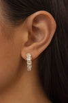 2.73 Total Carat Oval Cut Diamond Oval Shape Hoop Earrings