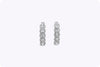 2.73 Total Carat Oval Cut Diamond Oval Shape Hoop Earrings