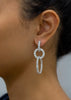 12.15 Carat Total Triple Ring Diamond Dangle Fashion Earring in White Gold