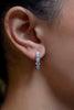 2.30 Carats Total Brilliant Round Shape Diamond Hoop Earrings in White Gold