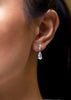GIA Certified 3.20 Carat Pear Shape Diamond Dangle Earrings in Platinum