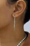 solitaire diamond drop earrings