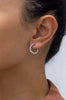 1.65 Carat Total Round Diamond Hoop Earrings in White Gold