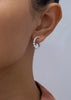 1.65 Carat Total Round Diamond Hoop Earrings in White Gold