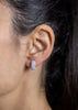 1.23 Carat Total Round Diamond Huggie Hoop Earrings in White Gold