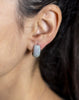 2.72 Carat Total Round Diamonds Huggie Hoop Earrings in White Gold