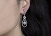1.50 Carat Total Round Diamond Chandelier Dangle Earrings in White Gold