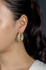2.20 Carat Total Round Diamond Curved Hoop Earrings in Yellow Gold