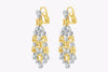 16.56 Carats Total Mixed-Cut Fancy Yellow & White Diamond Chandelier Drop Earrings in Platinum & Yellow Gold