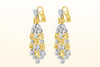 16.56 Carat Total Mixed Cut Fancy Yellow and White Diamond Chandelier Drop Earrings in Platinum and Yellow Gold
