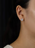 0.30 Carat Brilliant Round Shape Diamond Stud Earrings in White Gold
