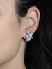 6.81 Carat Marquise Cut Diamond Starburst Fashion Earrings in White Gold