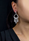 28.19 Carats Total Mixed-Cut Diamond Open Work Chandelier Earrings in Platinum