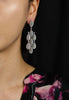 9.25 Carats Total Pear Shape Diamond Double Halo Chandelier Earrings in White Gold