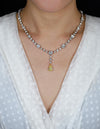 28.91 Carat Total Pear Shape Yellow Drop Diamond by the Yard Necklace in Platinum