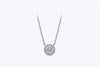 Diamond Halo Pendant Necklace