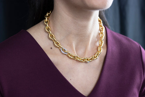 Isabelle Fa Signed 18K Yellow Gold Chain Necklace