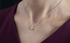 GIA Certified 0.92 Carat Pear Shape Diamond Bezel Pendant Necklace in Two-Tone