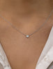 0.25 Carat Round Cut Diamond Solitaire Pendant Necklace in White Gold