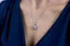 GIA Certified 1.01 Carat Radiant Cut Fancy Color Pink Diamond Pendant Necklace in Platinum