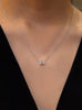 GIA Certified 1.50 Carat Emerald Cut Diamond Solitaire Pendant Necklace