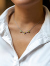 1.74 Carats Total Heart Shape Fancy Intense Yellow and Round Diamond Necklace in Platinum