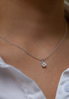 1.00 Carat Brilliant Round Cut Diamond Solitaire Pendant Necklace