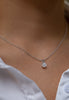 1.00 Carat Round Brilliant Cut Diamond Solitaire Pendant Necklace in White Gold