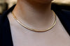 14 Karats Yellow Gold Omega Chain Necklace