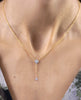 0.29 Carat Total Round Diamond Pendant Necklace in Two-Tone