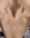 GIA Certified 1.53 Carats Heart Shape Diamond Pendant Necklace in Rose Gold