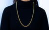 47.00 Grams Twisted Rope Chain Necklace in Yellow Gold