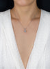 2.27 Carat Brilliant Round Diamond Solitaire Pendant Necklace in White Gold