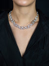 Piaget 5.80 Carats Total Round Brilliant Cut Diamond Heart Shape Link Necklace in White Gold