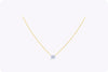 2.17 Carats Radiant Cut Diamond Solitaire Pendant Necklace in Yellow Gold